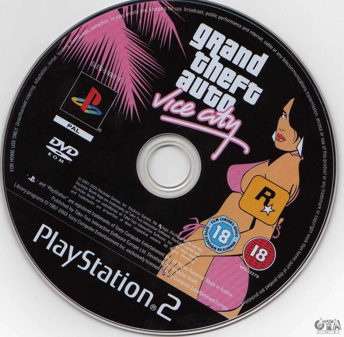 GTA Vice City [REPRO-PACTH] - PS2 - Sebo dos Games - 10 anos!