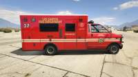 GTA 5 Brute Ambulance Los Santos Fire Department - vista lateral
