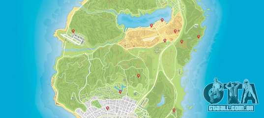 GTA 5 mapas com todos os símbolos