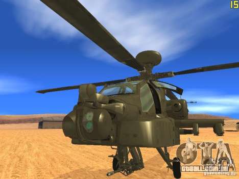 AH-64D Longbow Apache para GTA San Andreas
