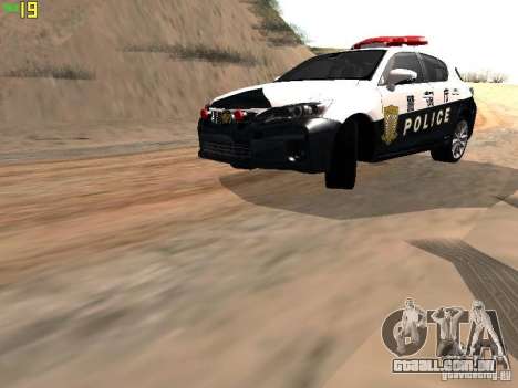 Lexus CT200H Japanese Police para GTA San Andreas