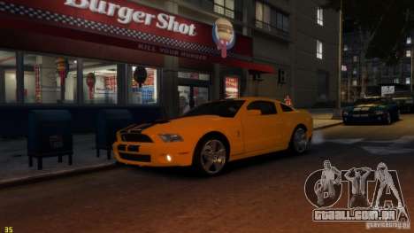 Ford Shelby Mustang GT500 2011 v2.0 para GTA 4