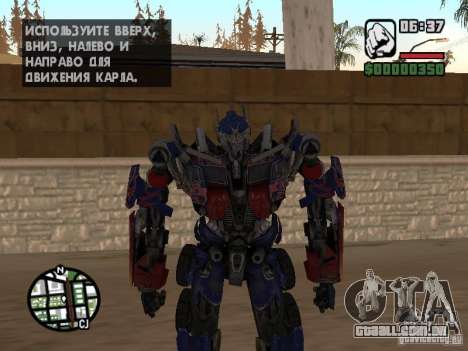 Optimus Prime para GTA San Andreas
