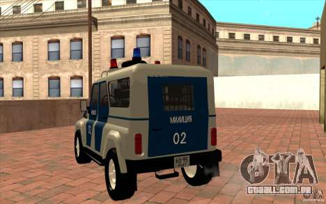 Polícia Bobik UAZ-3159, v. 2 para GTA San Andreas