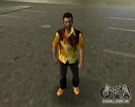 Camisa com chamas para GTA Vice City