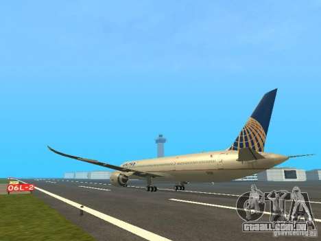Boeing 787 Dreamliner United Airlines para GTA San Andreas