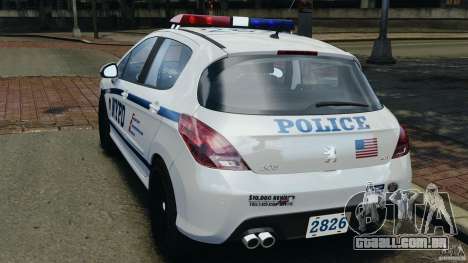 Peugeot 308 GTi 2011 Police v1.1 para GTA 4