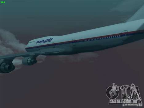 Boeing 747-400 Malaysia Airlines para GTA San Andreas