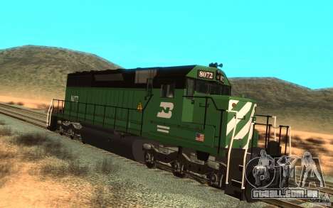 Locomotiva SD 40 Burlington Northern 8072 para GTA San Andreas