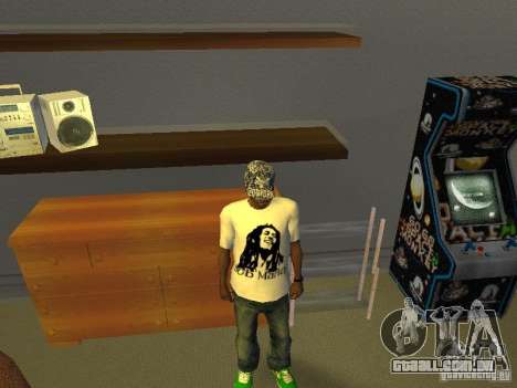 Camiseta Bob Marley para GTA San Andreas