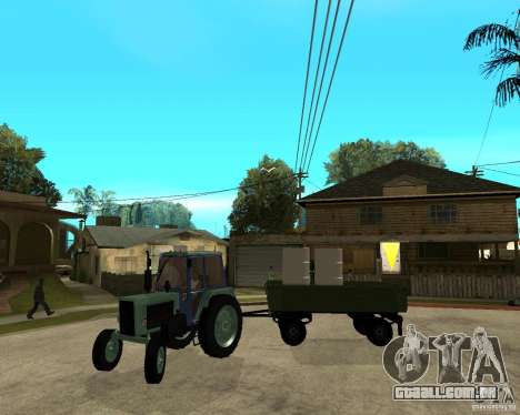 Tractor Belarus 80,1 e reboque para GTA San Andreas