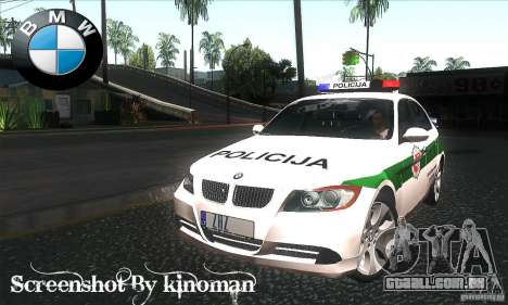 BMW 330 E90 Policija para GTA San Andreas