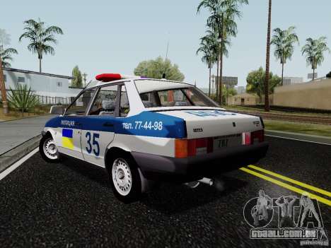 VAZ 21099, polícia para GTA San Andreas