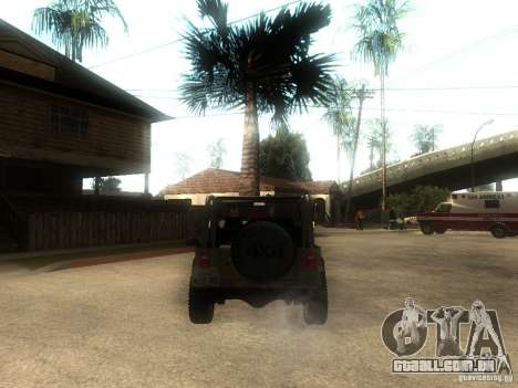 Jeep Wrangler 1986 4.0 Fury v.3.0 para GTA San Andreas