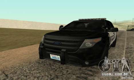 Ford Police Interceptor Utility 2011 para GTA San Andreas