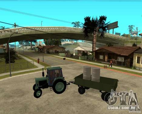 Tractor Belarus 80,1 e reboque para GTA San Andreas