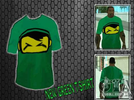 Nova t-shirt verde para GTA San Andreas