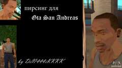 Piercing CJ mod + branco para GTA San Andreas