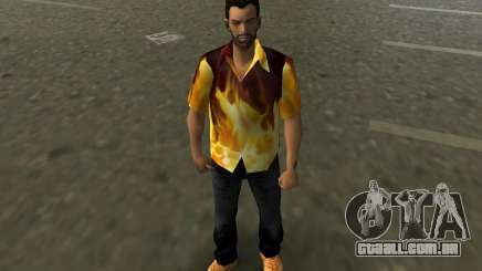 Camisa com chamas para GTA Vice City