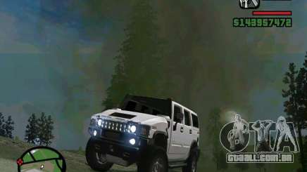 Hummer H2 branco para GTA San Andreas