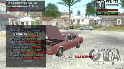 Extreme Car Control v.2.0 para GTA San Andreas