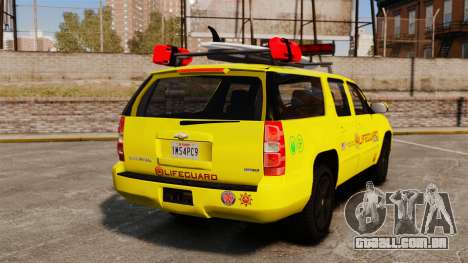 Chevrolet Suburban Los Santos Lifeguard [ELS] para GTA 4