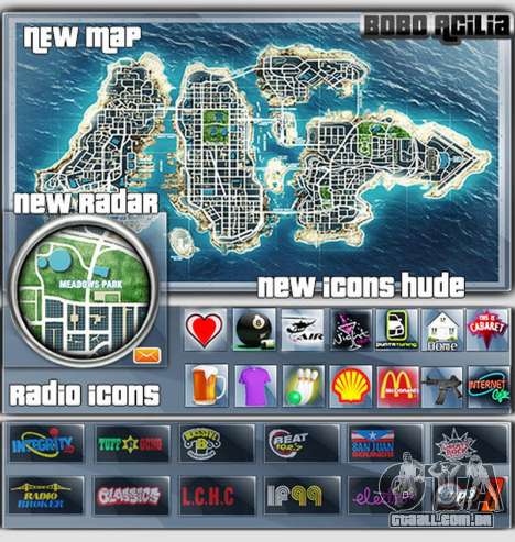 Map-Radar-HUD Pack para GTA 4