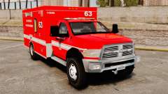 Dodge Ram 3500 2011 LAFD Ambulance [ELS] para GTA 4