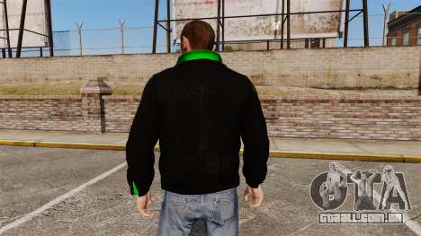 Jaqueta preta com um verde Olímpico para GTA 4