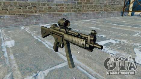 Pistola-metralhadora MP5 RIS Nom900a para GTA 4