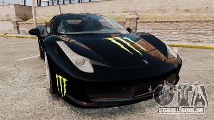 Ferrari 458 Italia 2010 Monster Energy para GTA 4