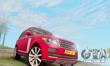 Range Rover Vogue 2014 V1.0 UK Plate para GTA San Andreas