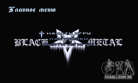 Black Metal Menu (tela cheia) para GTA San Andreas