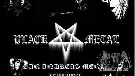 Black Metal Menu (tela cheia) para GTA San Andreas