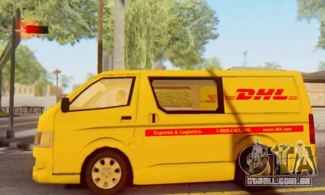 Toyota Hiace DHL Cargo Van 2006 para GTA San Andreas