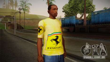 Ferrari T-Shirt para GTA San Andreas