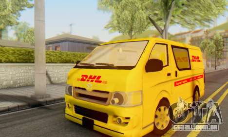 Toyota Hiace DHL Cargo Van 2006 para GTA San Andreas