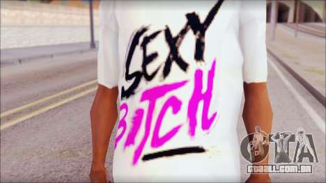David Guetta Sexy Bitch T-Shirt para GTA San Andreas
