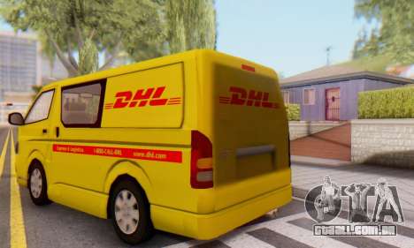 Toyota Hiace DHL Cargo Van 2006 para GTA San Andreas