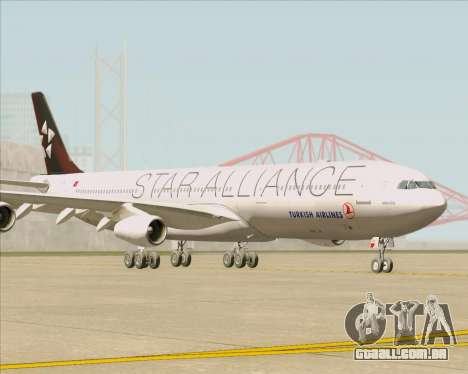 Airbus A340-311 Turkish Airlines (Star Alliance) para GTA San Andreas