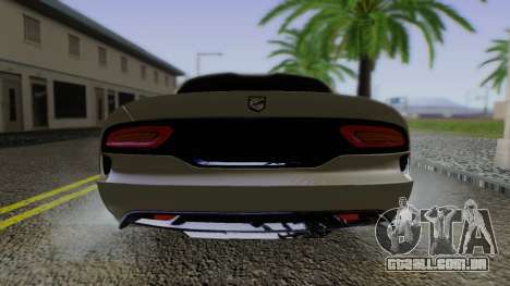 Dodge Viper SRT GTS 2013 Road version para GTA San Andreas