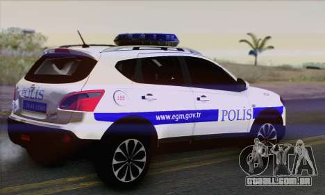 Nissan Qashqai TR POLÍCIA para GTA San Andreas