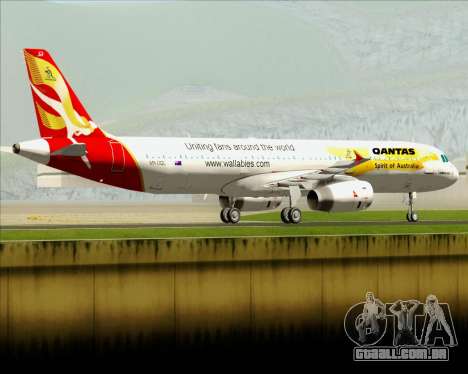 Airbus A321-200 Qantas (Wallabies Livery) para GTA San Andreas