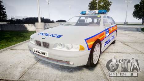 BMW 525i E39 Touring Police [ELS] JSARVV para GTA 4