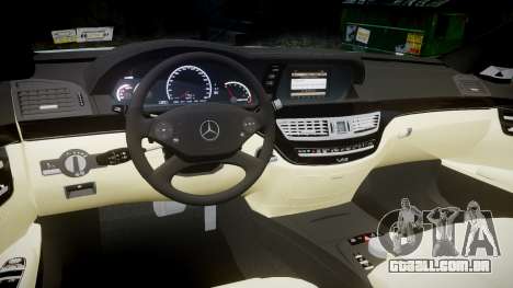 Mercedes-Benz S65 W221 AMG v2.0 rims2 para GTA 4