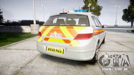 Vauxhall Astra 2005 Police [ELS] Britax para GTA 4