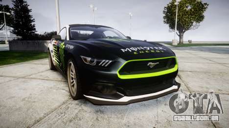 Ford Mustang GT 2015 Custom Kit monster energy para GTA 4
