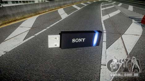 A unidade flash USB da Sony azul para GTA 4