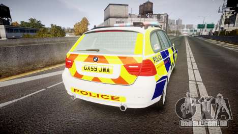 BMW 325d E91 2009 Sussex Police [ELS] para GTA 4