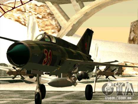 MiG 21 da força aérea Soviética para GTA San Andreas